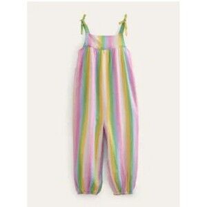 Mini Boden Girls  Strappy Woven Jumpsuit size 7/8 EUC